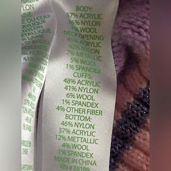 Lilly Pulitzer Lilac Pink Metallic Trim Bobble Knit Sweater Size Small - Picture 6 of 6